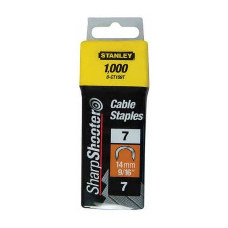 Pachet 1000 capse cablu STANLEY, 14mm
