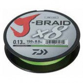 Fir textil DAIWA J-BRAID X8 CHARTREUSE 016MM/9,0KG/300M