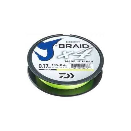 Fir textil DAIWA J-BRAID X4 007MM/2,6KG/135M GALBEN