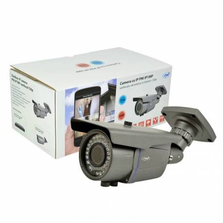 Camera supraveghere video PNI IP1MP 720p cu IP varifocala 2.8 - 12 mm de exterior