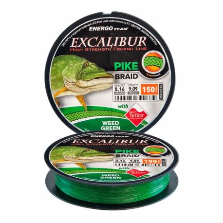 Fir textil ENERGOTEAM EXCALIBUR PIKE 8YARN BRAID 150m 0,20mm 15.91kg Green