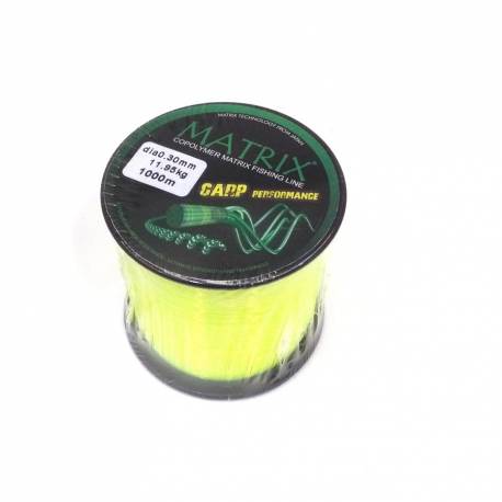 Fir monofilament CARBOTEX MATRIX FLUO GALBEN 028MM/10,25KG/1000M