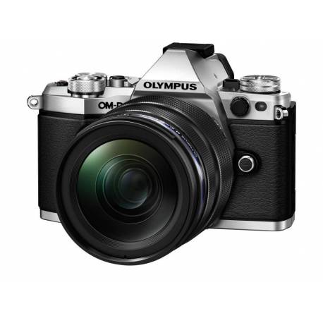 Camera foto OLYMPUS E-M5 Mark II silver + obiectiv EZ-M1240 PRO black + Lens Hood