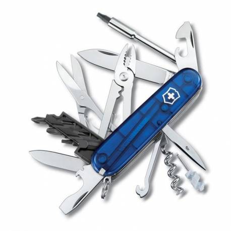 Briceag multifunctional VICTORINOX CyberTool 34, rosu transparent