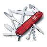 Briceag multifunctional VICTORINOX 1.3713.T Huntsman, rosu transparent, 15 functii