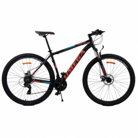 Bicicleta mountainbike Omega Thomas 29 2018 negru/albastru/portocaliu