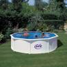 Kit piscina rotunda cu pereti albi ф300x120cm, structura si pereti metalici