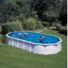 Kit piscina ovala cu pereti albi ф1000x120cm, structura si pereti metalici GRE