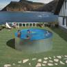 Kit piscina rotunda cu pereti galvanizati ф350x90cm, pereti metalici GRE