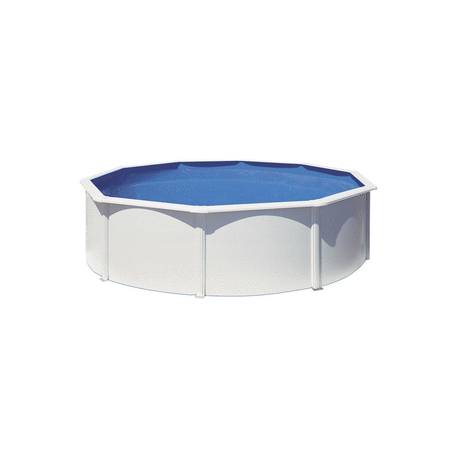 Kit piscina rotunda cu pereti albi Ø 350 x 132 cm, structura si pereti metalici ATLANTIS GRE