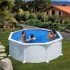 Kit piscina rotunda cu pereti albi Ø 350 x 132 cm, structura si pereti metalici ATLANTIS GRE