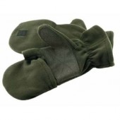 Manusi TREESCO, kaki, din fleece, 1 deget, pentru vanatoare, marimea L