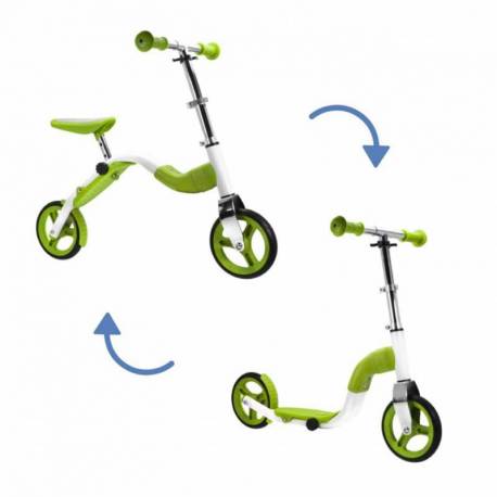 Trotineta & Bicicleta 2 in 1 SCOOBIK pentru copii, Verde
