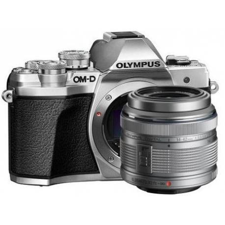 Camera foto mirrorless OLYMPUS E-M10 MARK III 16.1 MP, silver + obiectiv EZ-M1442 IIR silver