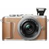 Aparat foto mirrorless OLYMPUS E-PL9 16MP MFT 4K Kit cu obiectiv Pancake 14-42mm F3.5-5.6 Maro/Argintiu