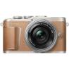 Aparat foto mirrorless OLYMPUS E-PL9 16MP MFT 4K Kit cu obiectiv Pancake 14-42mm F3.5-5.6 Maro/Argintiu