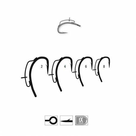 Carlige crap Mustad BBS Curved cu ochet de Titan, Nr.2, 5 buc/plic