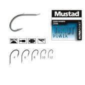 Carlig stationar Mustad M.10017BLN, Nichel Negru, Nr. 4, 10 buc./plic