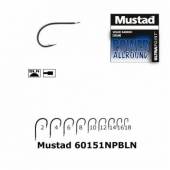 Carlige stationar Mustad Power Allround, Nr.6, Cioc de Papagal, Nichel, 10buc/plic