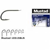 Carlige stationar Mustad Power Maggot, Black Nickel, Nr. 10, 10 buc./plic