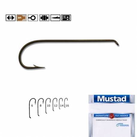 Carlig fly Mustad R43, Bronz, Forjat, Nr. 8