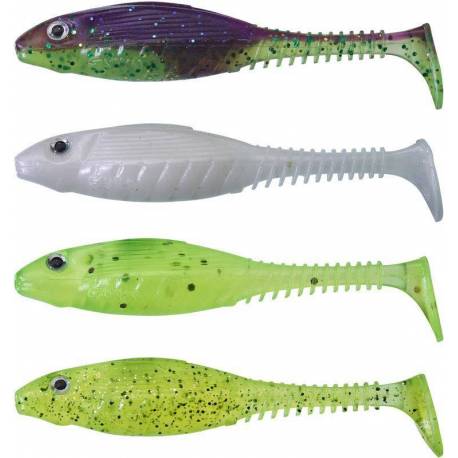 Set shaduri GUNKI GRUBBY 8.5cm, DARK WATER KIT, 4 bucati