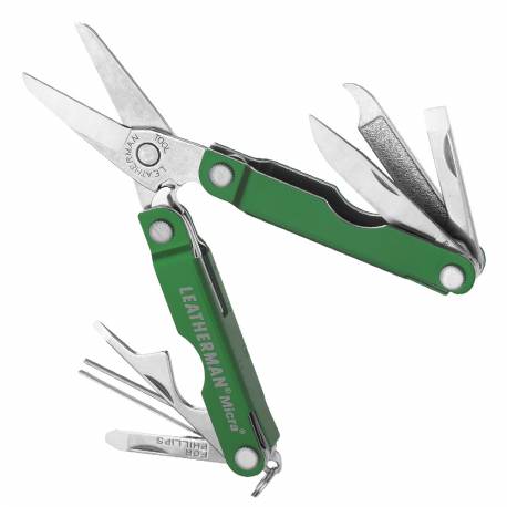 Multifunctional Leatherman MICRA Green Aluminium