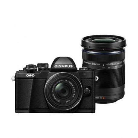 Aparat foto Olympus E-M10 Mark II Double Zoom Traveller Kit Black