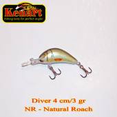 Vobler KENART Diver Floating 4cm/3gr, NR, Natural Roach
