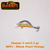 Vobler KENART Hunter Floating, 3cm/2.5gr, BPO, Black Pearl Orange