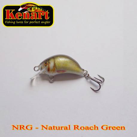 Vobler KENART Hunter Floating, 3cm/2.5gr, NRG, Natural Roach Green