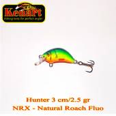 Vobler KENART Hunter Floating, 3cm/2.5gr, NRX, Natural Roach Fluo
