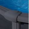 Kit piscina ovala GRE Capri, cu pereti grafit 730x375x132cm, structura si pereti metalici