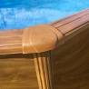 Piscina prefabricata ovala cu pereti metalici GRE MAURITIUS, imitatie de lemn 610 х 375 х h 132cm