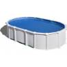 Piscina prefabricata GRE HAITI, ovala, cu pereti metalici albi fara suporti laterali 730 х 375 х h 132cm