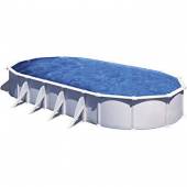 Piscina prefabricata GRE ATLANTIS, ovala cu pereti metalici albi 1000 х 550 х h 132cm