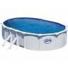 Piscina prefabricata GRE ATLANTIS, ovala cu pereti metalici albi 610 x 375 h 132cm