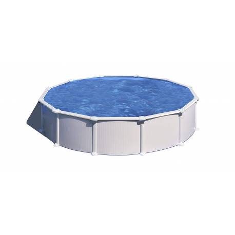 Piscina prefabricata GRE ATLANTIS, rotunda cu pereti metalici albi ф550 х h 132cm