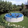 Piscina prefabricata GRE ATLANTIS, rotunda cu pereti metalici albi ф550 х h 132cm