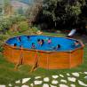 Piscina prefabricata GRE PACIFIC, ovala cu pereti metalici imitatie de lemn 500 х 300 х h 120cm