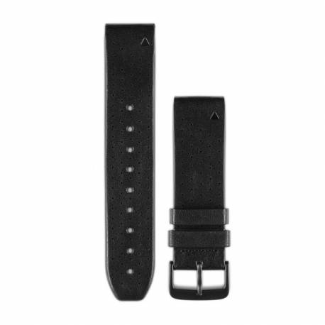 Curea piele neagra 22mm QuickFit GARMIN Fenix 5, 5 Plus, Delta, Quatix 5, Forerunner 935 010-12740-01