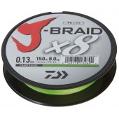 Fir DAIWA J-BRAID X8 CHARTREUSE 013MM/8,0KG/150M