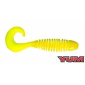 Grub YUM Wooly Curltail 2", 5cm, culoare Chartreuse
