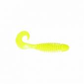 Grub YUM Wooly Curltail 1.5", 3.8cm, culoare Chartreuse
