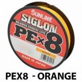 Fir textil SUNLINE Siglon PEx8 Orange - 30lbs, 150m, 0.22mm