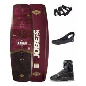 Set placa Wakeboard JOBE ARMADA CORAL RED 137 si legaturi drift