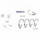 Carlig lestat pentru twister MUSTAD, NR. 2/0