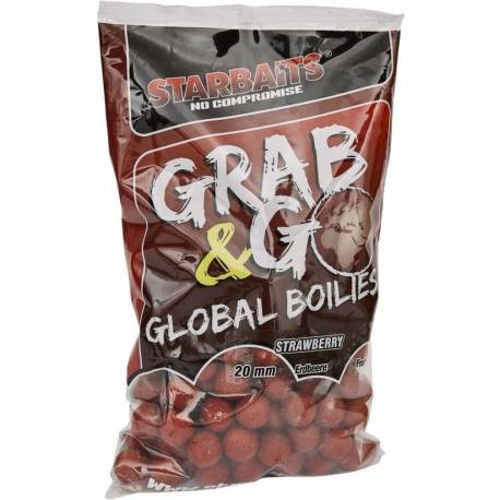 Boilies fiert STARBAITS Grab&Go Global, Strawberry, 20mm, 1kg