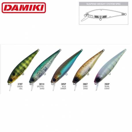 Vobler DAMIKI STRIKE-90SP 9cm 10.5gr Suspending - 390P (Pearl Craw)