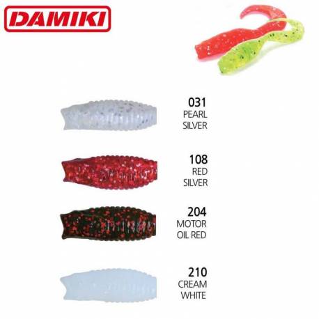 Grub DAMIKI WOW Grub 5.1cm 108 Red Silver 16buc/plic